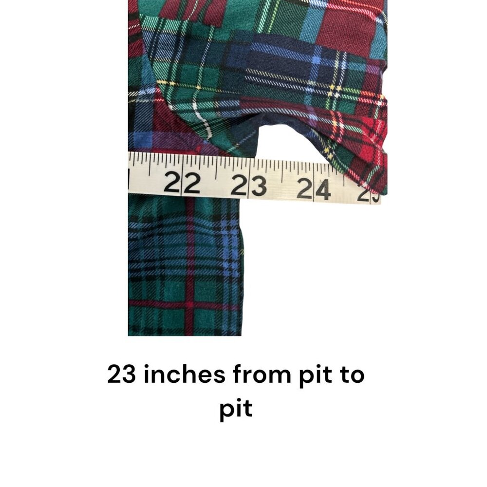 Polo Ralph Lauren Mens Plaid Button-Up Shirt M 100% Cotton Red/Green/White - Picture 7 of 8